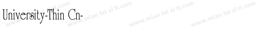 University-Thin Cn字体转换